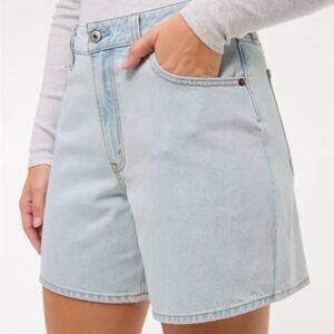 Abercrombie & Fitch High Rise Curve Love The Loose Short Denim Jean Shorts
